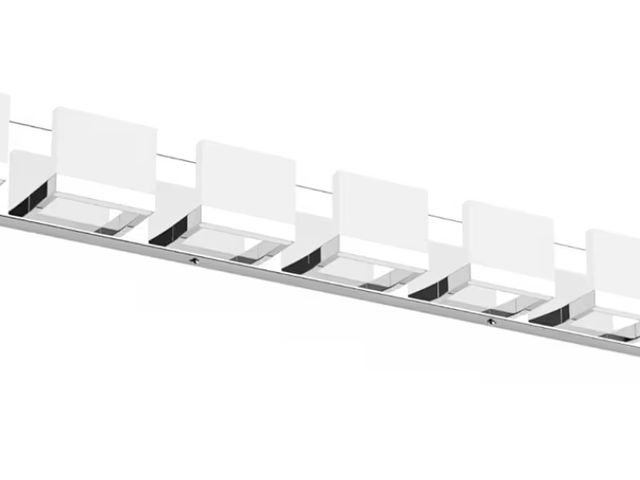 Lot 96-177938 - Tipace LED Modern Bathroom Vanity Light Fixtures, 7 Lights Chrome Vanity Lighting for Bathroom Wall ...