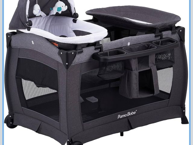 Lot 96-180400 - Pamo Babe Portable Playpen Foldable Playard for Baby and Toddler Mattress, Changing Table for Newbor...