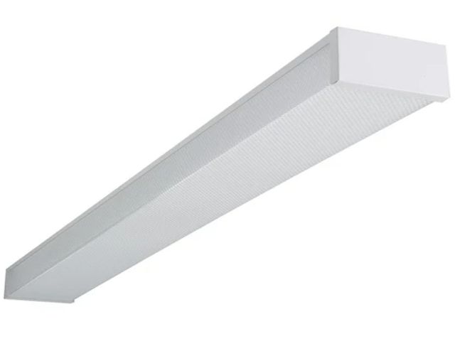 Lot 96-162401 - Metalux
WP 4 ft. 4000-Lumens 4000K Cool White 120-Volt White Integrated LED Wraparound Prismatic Com...
