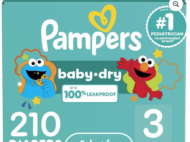 Lot 96-172845 - Pampers Baby Dry Baby Diapers Size 3, 210 Count 
New