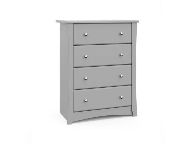 Lot 96-158135 - Storkcraft
4-Drawer Crescent Pebble Gray Dresser
MSRP $199.99