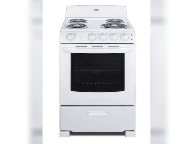Lot 96-193649 - Summit Appliance
24 in. 2.9 cu. ft. Electric Range in White
New 
Msrp $655.00