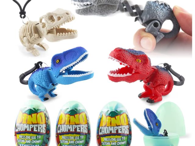 Lot 96-198150 - DINOBROS Easter Egg with Dinosaur Toys Filled for Kids, 4 Surprise Eggs Easter Basket Stuffers Fille...