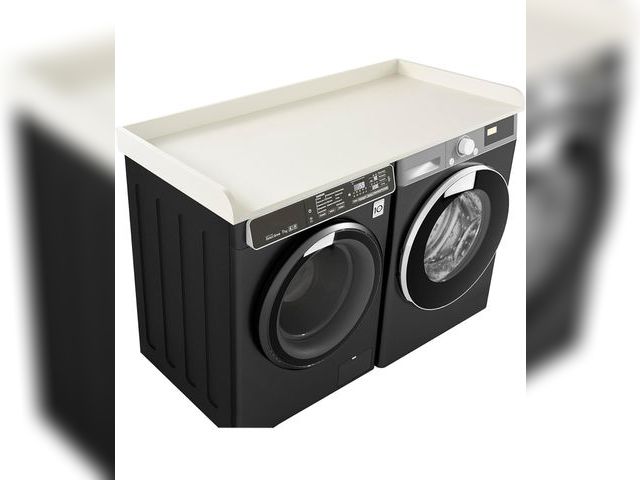 Lot 96-176239 - Chinchilla Heavy Duty Washer Dryer Countertop, 27.6" Depth x 57" Width Stainless Steel Laundry Count...