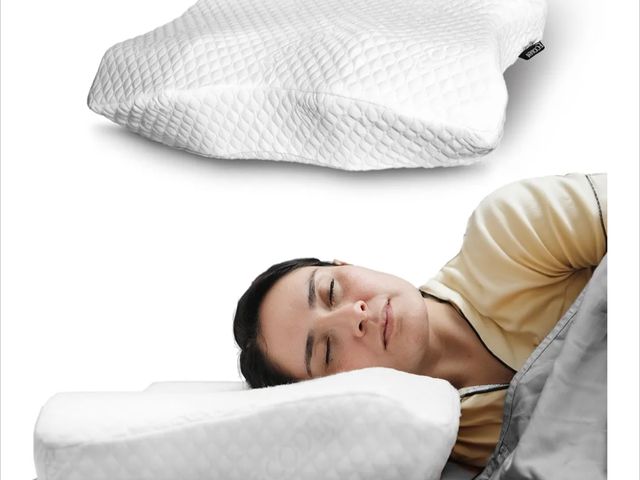 Lot 96-165678 - Cervical Neck Pillow for Side Sleepers &amp; Back Sleepers - Orthopedic Contour Pillow for Better Sl...