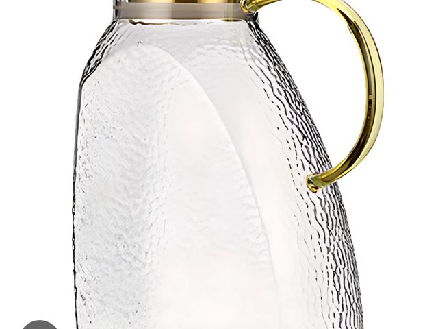 Lot 96-230645 - 2 Pack 1800 ml /60.87 fl oz Glass Water Pitcher, High Borosilicate Glass Jug with Lid, 8.5 in /21.7 ...