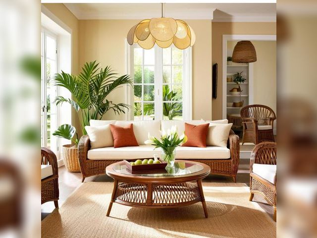 Lot 96-176927 - Jughtbo Rattan fandelier Ceiling Fans with Lights, Fandelier Chandelier Ceiling Fan and Remote,Boho,...