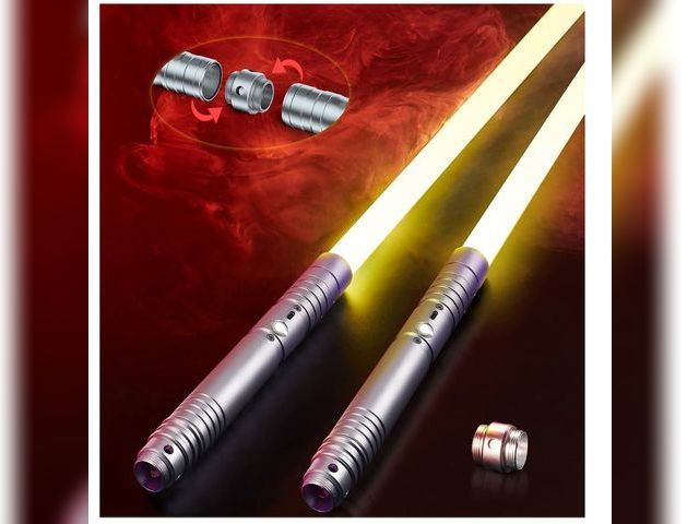 Lot 96-175812 - Lightsaber Kids Toy Alloy Hilt Update 15 Colors with 3 Modes Type-C Rechargeable 2 in 1 Dueling Ligh...