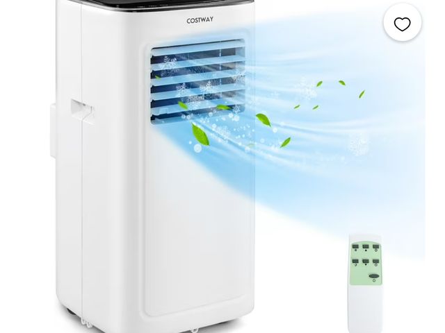 Lot 96-227971 - Costway 6000 BTU (9000 BTU ASHAR) Portable Air Conditioner 3-in-1 AC Unit with Cool Dehum Fan Sleep ...