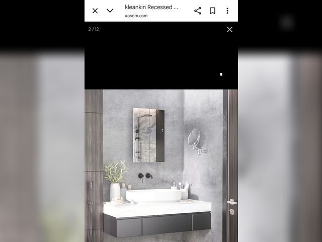 Lot 96-160379 - kleankin Recessed Medicine Cabinet with Mirror, Bathroom Mirror Cabinet Wall Mounted with Single Doo...