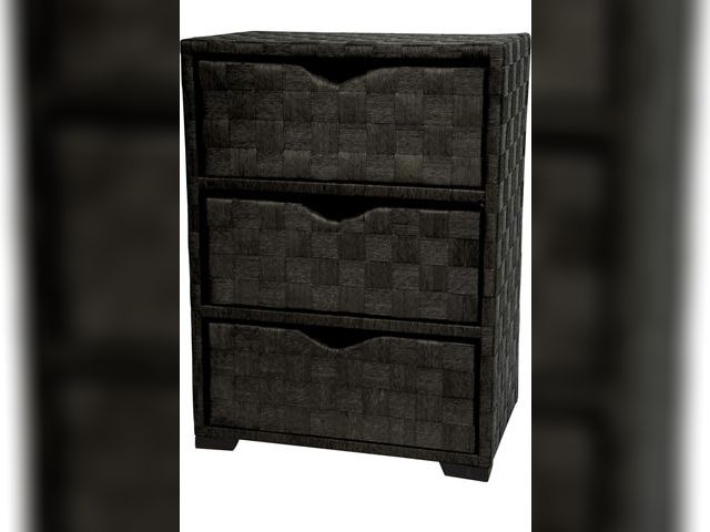 Lot 96-174124 - Natural Fiber Chest of Drawers, 3 Drawer, Black
New
MSRP $149.99