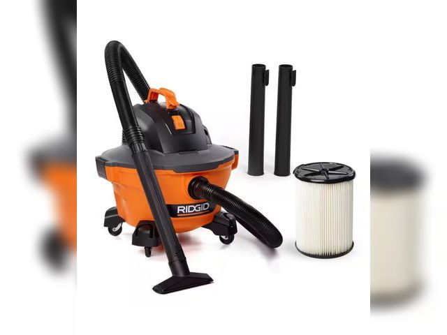 Lot 96-162567 - RIDGID
6 Gal. 3.5 Peak HP NXT Shop Vacuum HD06001 Wet Dry Vac with General Debris Filter, Locking Ho...