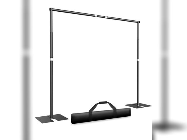 Lot 96-176236 - Pipe and Drape Backdrop Stand Kit 10x10ft, Heavy Duty Back Drop Adjustable Stand with Carry Bag, Met...