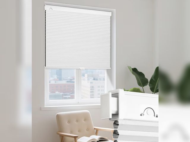 Lot 96-177496 - Grandekor No Drill Cellular Shades for Windows,Cordless Window Blinds for Indoor Windows,Blackout Ho...