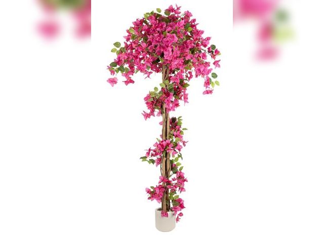 Lot 96-186616 - Romantic Season 6FT Artificial Bougainvillea Tree, Faux Silk Bougainvillea Plant with Pot for Indoor...