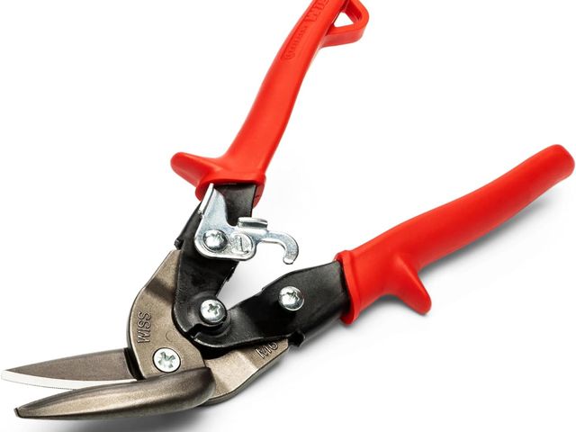 Lot 96-174608 - Crescent Wiss 9-1/4" Metalmaster Offset Straight and Left Cut Aviation Snips - M6R , Red New