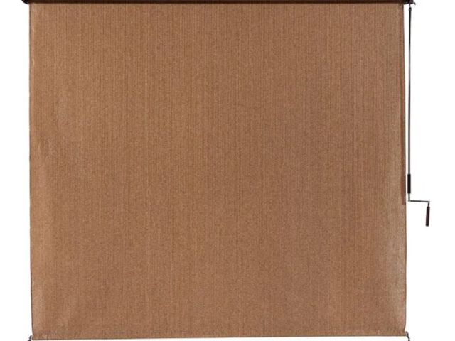 Lot 96-232736 - Coolaroo Walnut Cordless UV Blocking Fade Resistant Fabric Exterior Roller Shade 72 in. W x 96 in. L