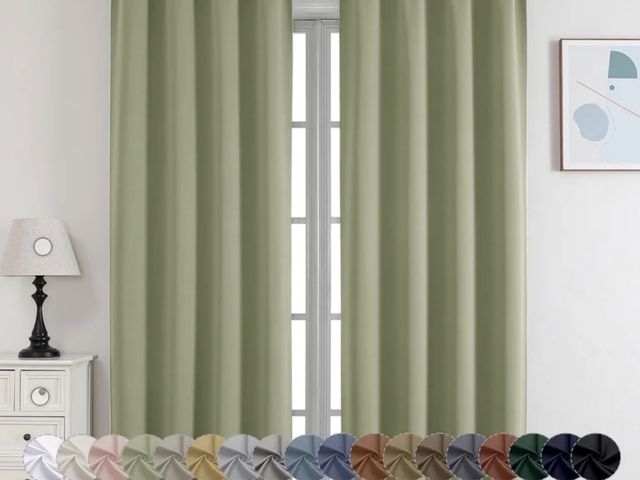 Lot 96-230663 - Ovzme Length for Bedroom, Thermal Insulated with Rod Pocket Room Darkening Curtain Drapes for Living...