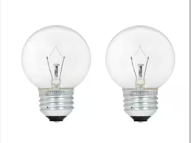 Lot 96-163014 - Sylvania 25-Watt Double Life G16.5 Incandescent Light Bulb (2-Pack) New