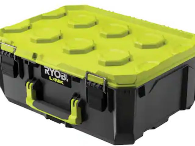 Lot 96-183610 - RYOBI
LINK Medium Tool Box
Appears to have some scratches due to no box during shipping 
Unused