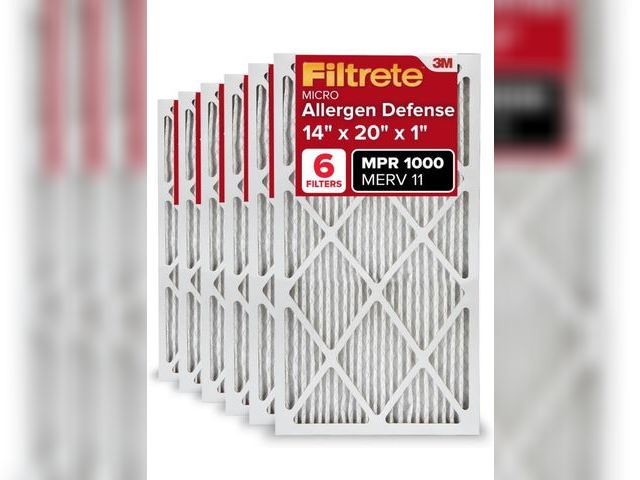 Lot 96-173731 - Filtrete 14x20x1 AC Furnace Air Filter, MERV 11, MPR 1000, Micro Allergen Defense, 3-Month Pleated 1...