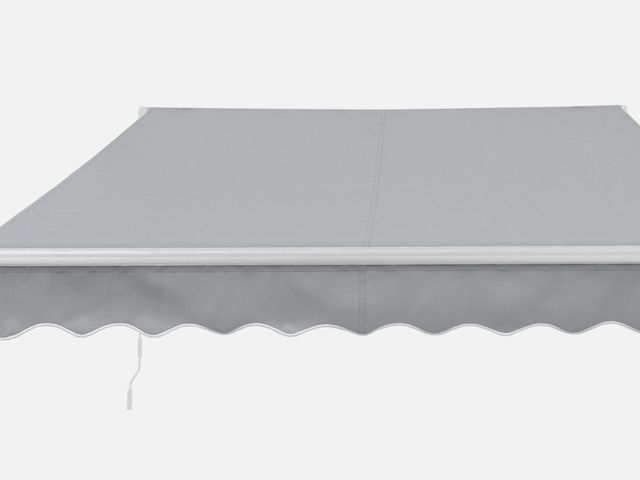 Lot 96-165907 - ALEKO Fabric Replacement for 16 x 10 feet Retractable Patio Awning Silver Gray

New