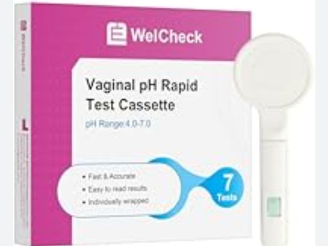 Lot 96-193154 - Box of over 100 Welcheck Vaginal pH Test Strips, Vaginal Yeast Infection Test Strips, Feminine pH Te...