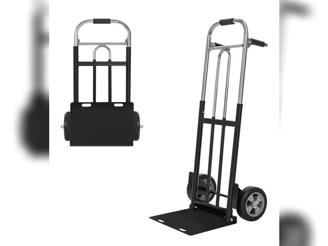 Lot 96-176155 - Folding Hand Truck Dolly - 600 LB Capacity, Heavy-Duty Wheels and Compact Design for Moving Heavy Lo...