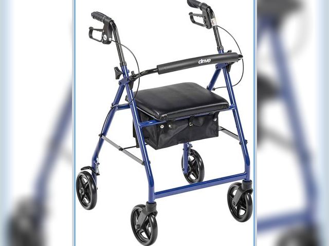 Lot 96-197483 - Drive Medical R728BL Foldable Rollator Walker with Seat, Blue
New