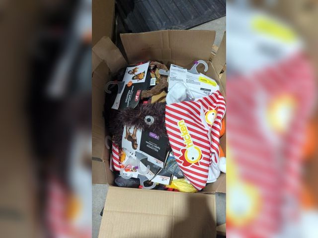 Lot 96-179039 - Mixed Box of Dog Halloween Costumes Party Outfits, Assorted Styles and Sizes, New