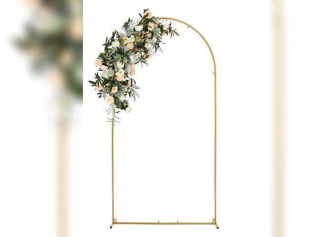 Lot 96-174529 - Vincidern 6.6 FT Wedding Arch Backdrop Stand for Parties, Balloon Arch Stand, Wedding Arches for Cer...