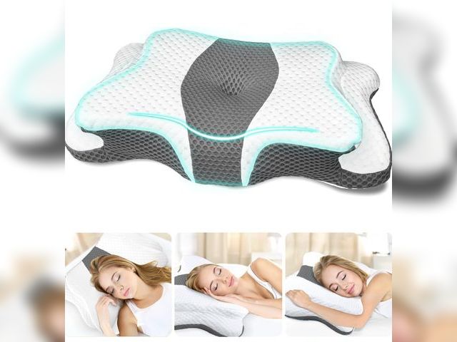 Lot 96-194405 - Memory Foam Pillows, Cervical Pillow for Neck and Shoulder Pain Relief, Ergonomic Contour Bed Pillow...