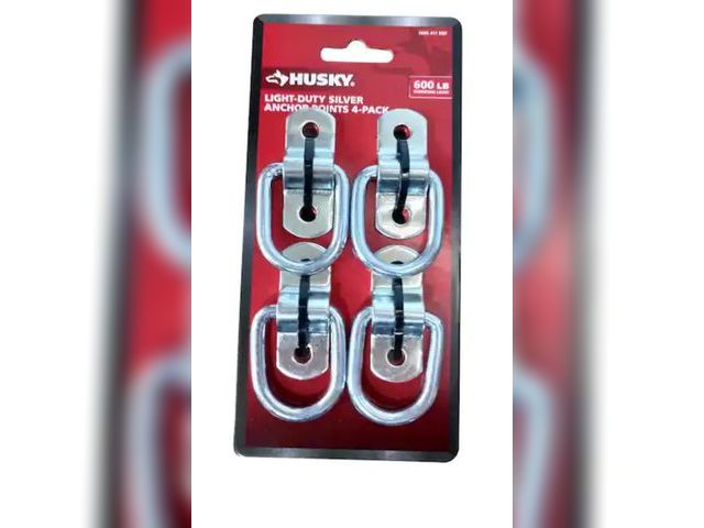 Lot 96-166924 - Husky
600 lb. Steel Wire Ring Anchor Point in Silver (4-Pack)

New