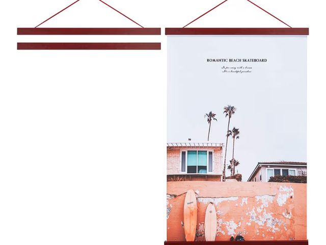 Lot 96-180471 - Artmag Magnetic Poster Hanger Frame, 27x40 27x41 27x32 Light Wood Wooden Magnet Canvas Artwork Print...