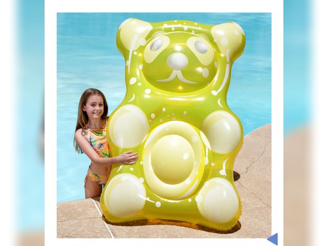 Lot 96-230888 - SLOOSH 60" Inflatable Gummy Bear Pool Floats - Fun Floaties Swimming Pool Float Toys Party Decoratio...