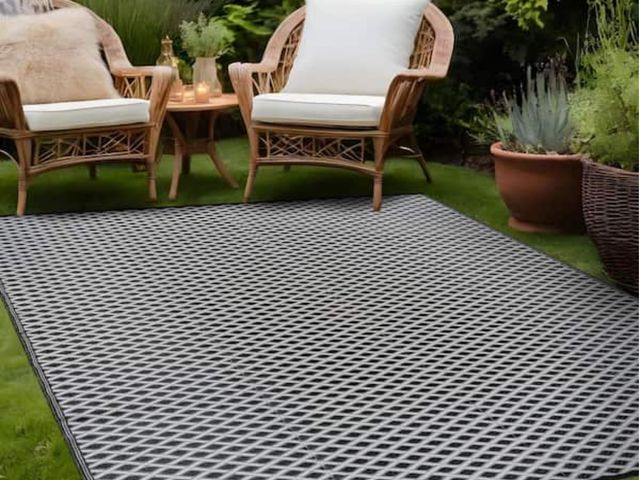 Lot 96-226184 - 10 ft. x 14 ft. Diamond Geometric Washable Trellis Reversible Indoor Outdoor Area Rug
Exact model va...