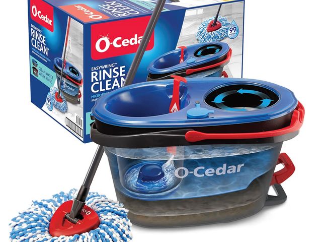 Lot 96-176134 - O-Cedar RinseClean Spin Mop &amp; Bucket System | Clean with Clean Water 

New