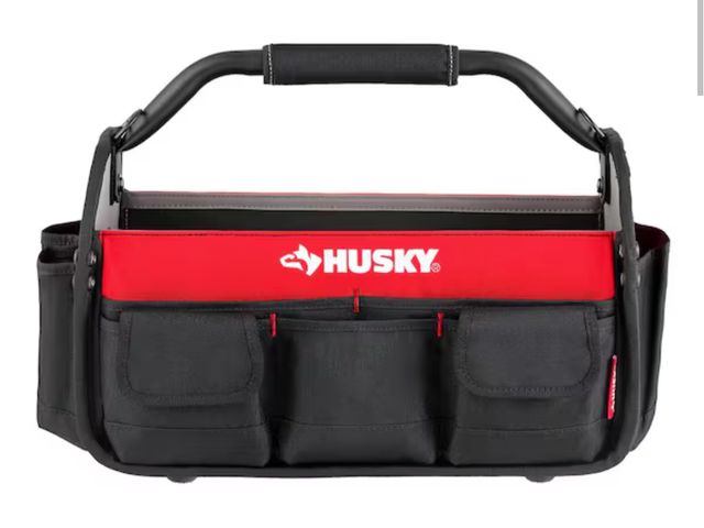 Lot 96-163421 - Husky 17 in. 18 Pocket Open Top Tool Bag New