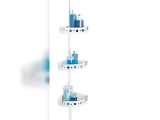 Lot 96-181773 - Glacier Bay
3-Tier Tension Corner Pole Shower Caddy in White
New
