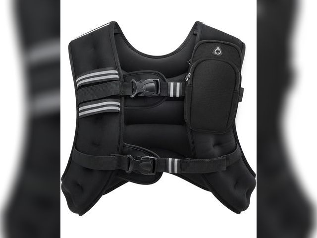 Lot 96-164456 - ZELUS Weighted Vest, 30lb Weight Vest with Reflective Stripe for Workout, Strength Training, Running...