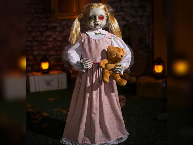 Lot 96-19470 - Halloween Animatronics 36inch Doll, 3ft Animated Decorations with Sound Activated, Creepy Sound, Lig...