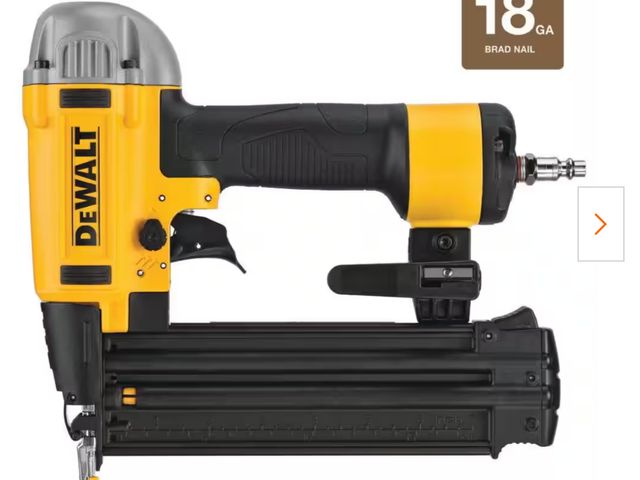 Lot 96-222295 - DEWALT
18-Gauge Pneumatic Brad Nailer
Appears Unused, Untested 
Msrp $129.00