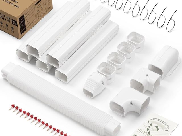 Lot 96-179223 - Mini Split Line Set Cover 3 Inch 10Ft, Easy to Install Lineset Cover Kit for Mini Split with Instruc...