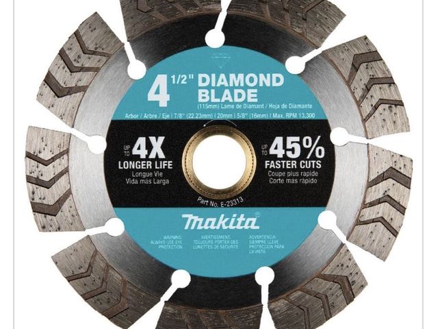 Lot 96-221960 - Makita 4.5 in. Segmented Turbo Rim Diamond Blade for General Purpose New