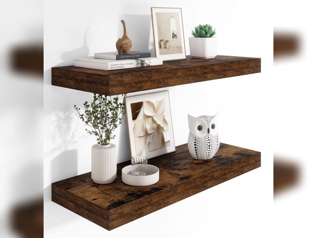 Lot 96-177478 - Heimlove 12" Deep Floating Shelves, 36 x 12 Inch Wall Mounted Long Floating Shelf with Invisible Bra...