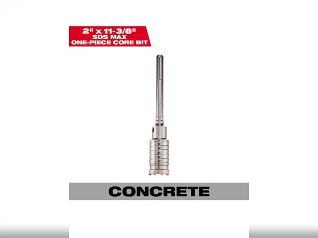 Lot 96-174727 - Milwaukee
2 in. x 11-3/8 in. SDS-MAX Core Bit
no packaging appears unused 
MSRP $149.00