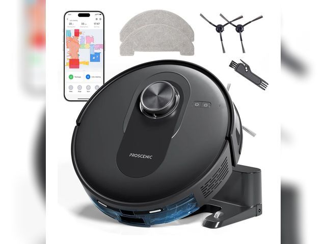Lot 96-176024 - Proscenic Q8 Robot Vacuum Cleaner with Mop, Ultra Strong 6000Pa Robotic Vacuum with Lidar Navigation...