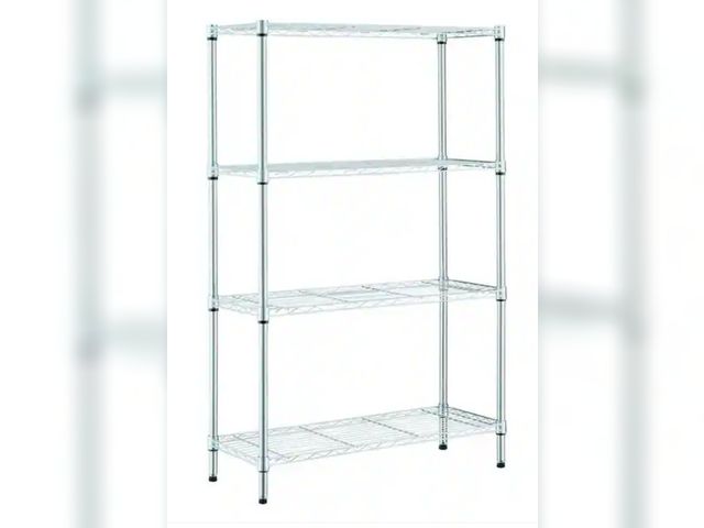 Lot 96-222101 - HDX
4-Tier Steel Wire Shelving Unit in Chrome (36 in. W x 54 in. H x 14 in. D)
Open box 
Appears Unu...