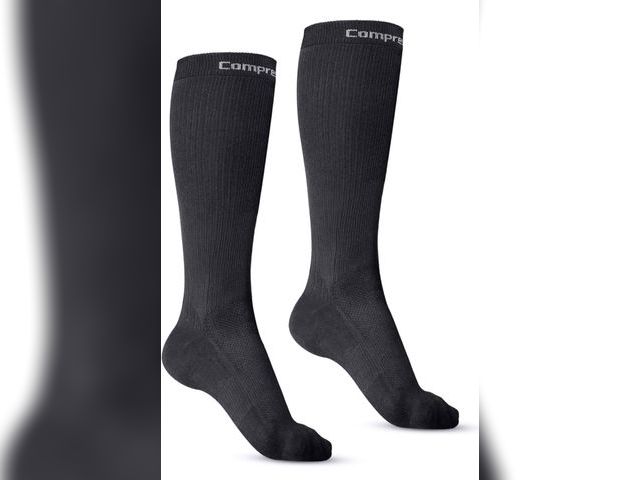 Lot 96-191170 - CompressionZ 30-40 mmHg Knee High Compression Socks Men &amp; Women | Support Stockings for Travel, ...