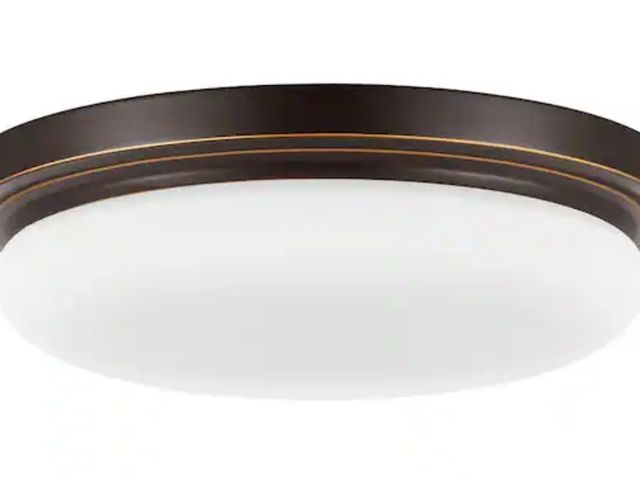 Lot 96-162091 - Hampton Bay
Chilton 15 in. Light Oil-Rubbed Bronze Adjustable CCT Integrated LED Ceiling Flush Mount...